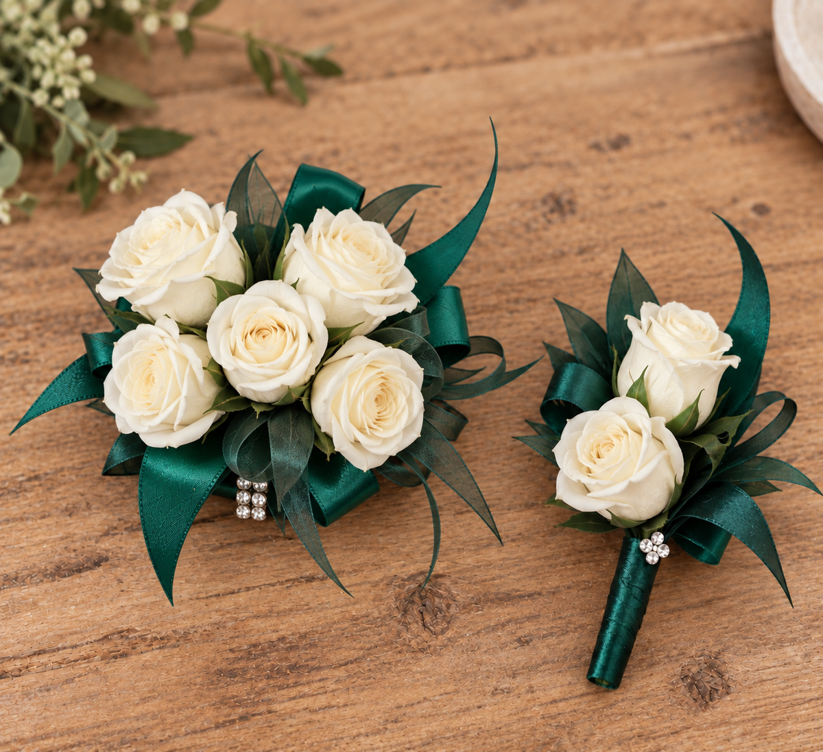 Luxe Matching Corsage & Boutonniere