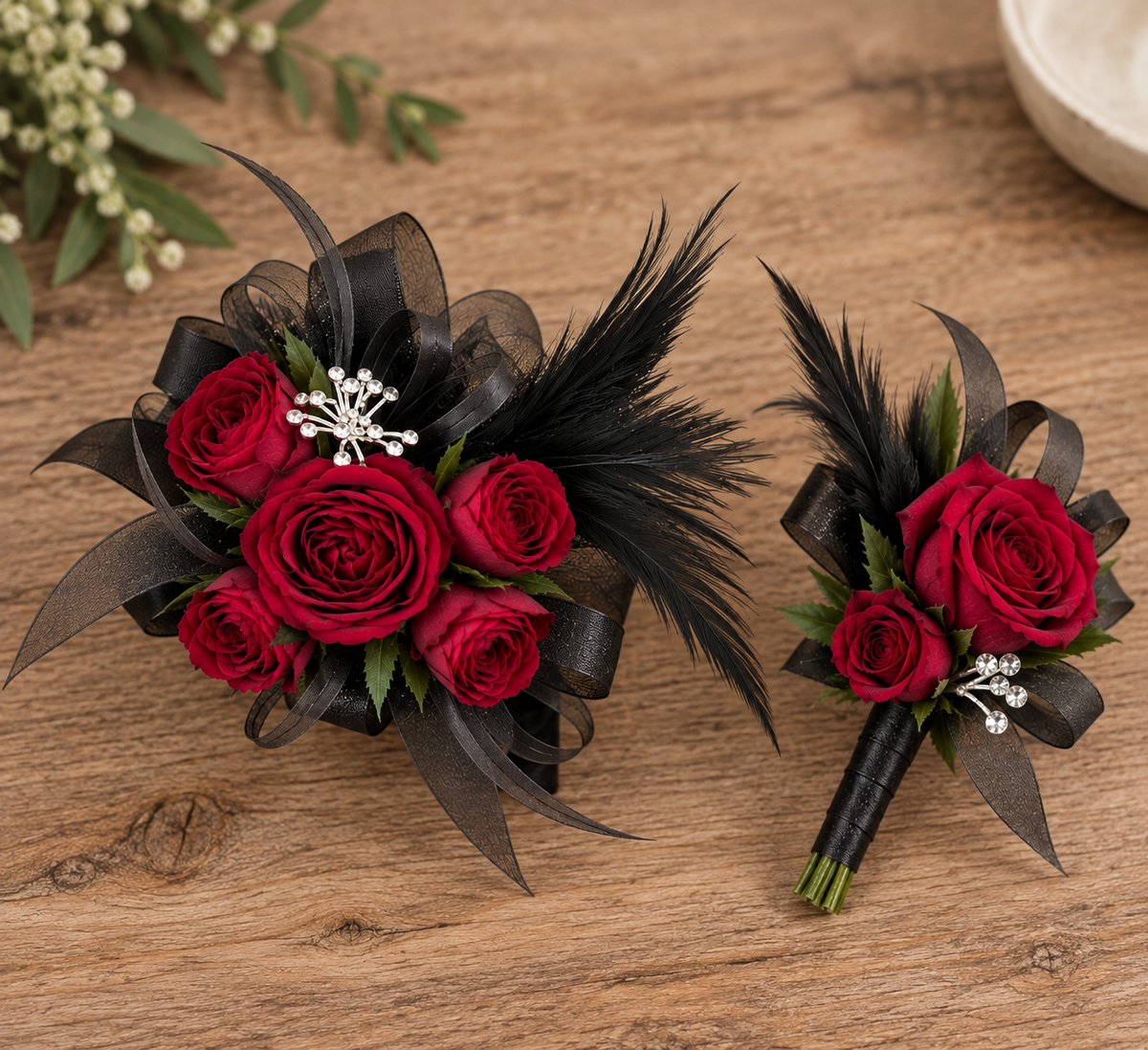 Grand Matching Corsage & Boutonniere