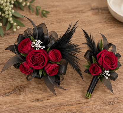 Grand Matching Corsage & Boutonniere