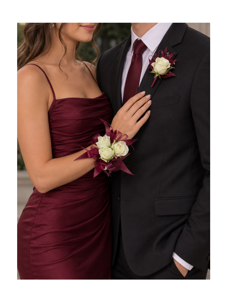Matching Corsage & Boutonniere